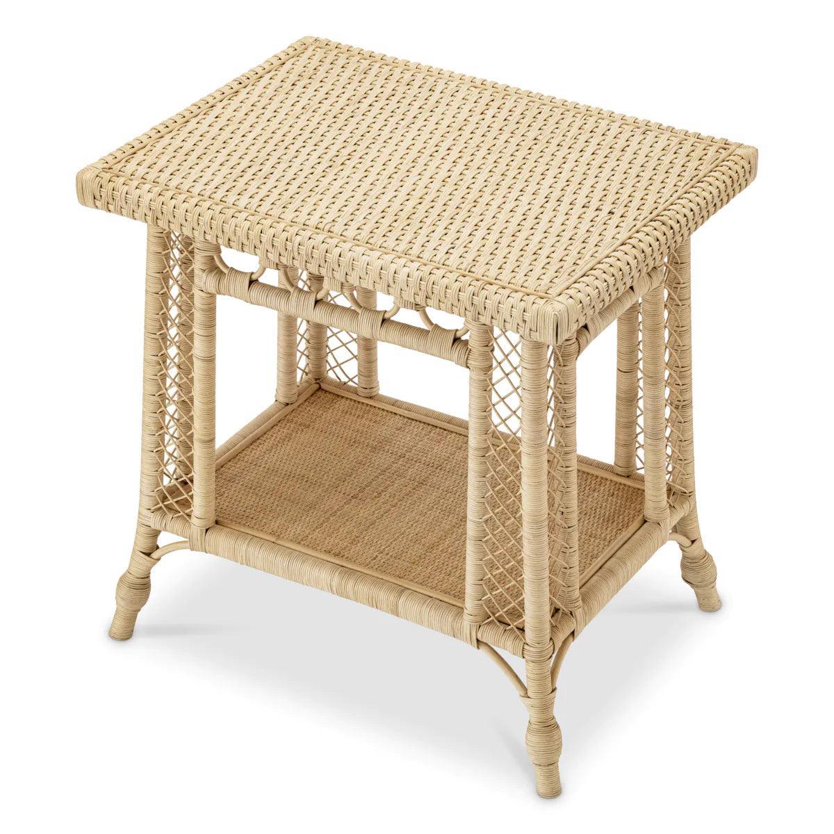 Saba rattan lerakóasztal 75x55
