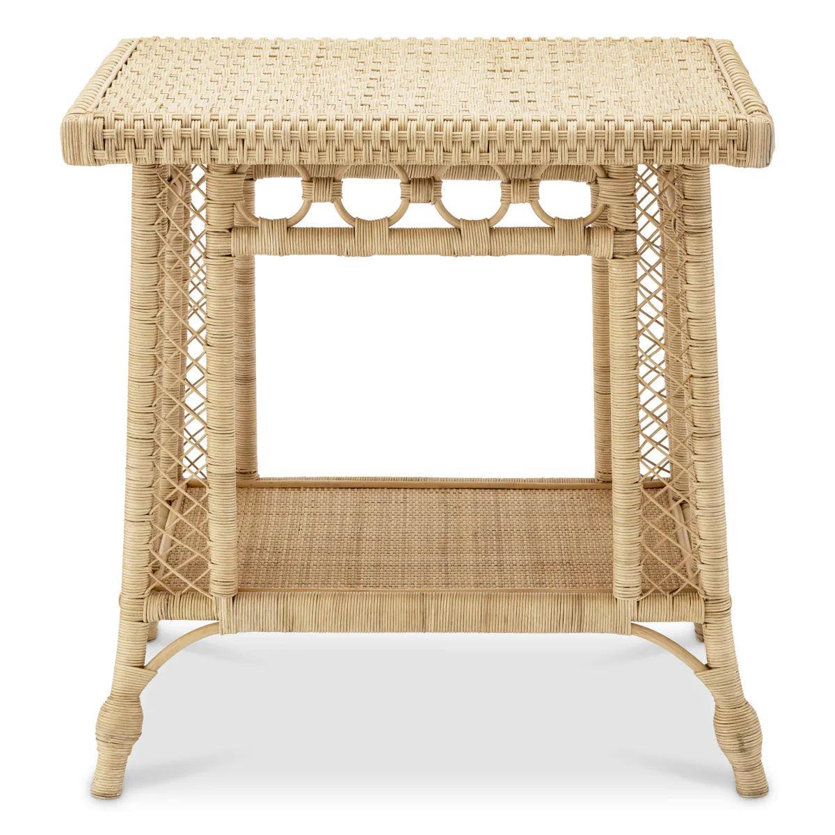 Saba rattan lerakóasztal 75x55
