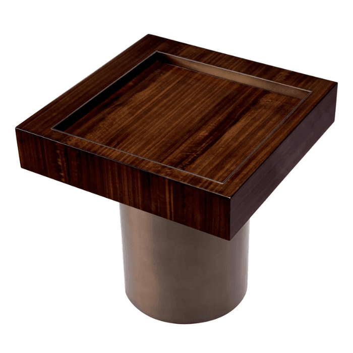 Otus fa lerakóasztal bronz lábbal 50x50
