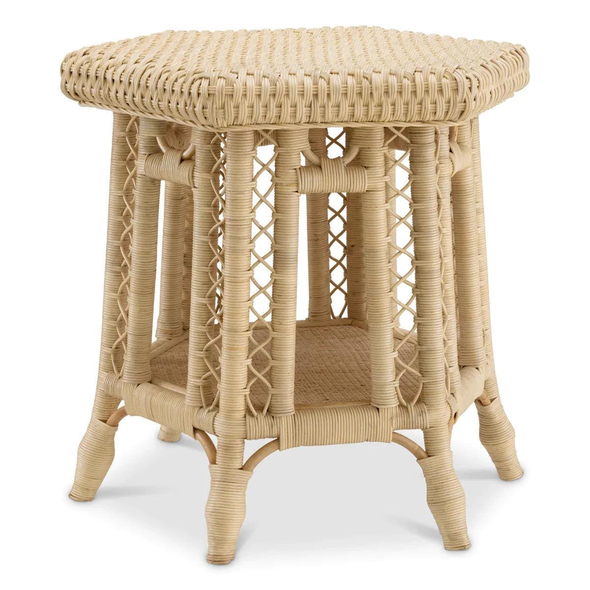 Saba rattan lerakóasztal 60x52