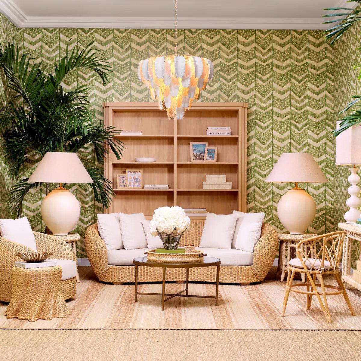 Saba rattan lerakóasztal 60x52