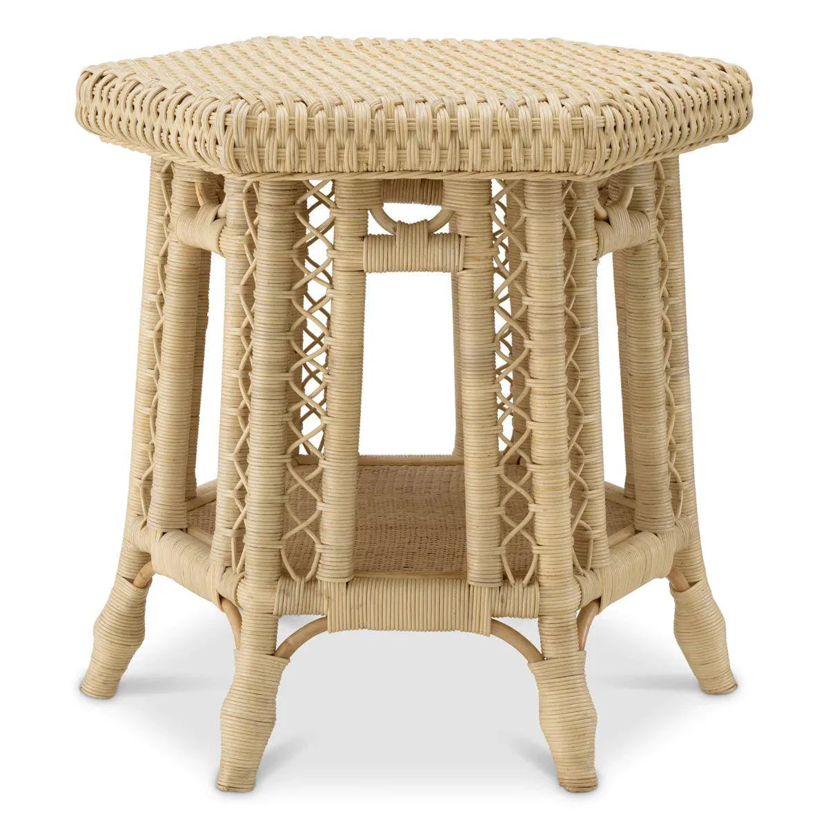 Saba rattan lerakóasztal 60x52