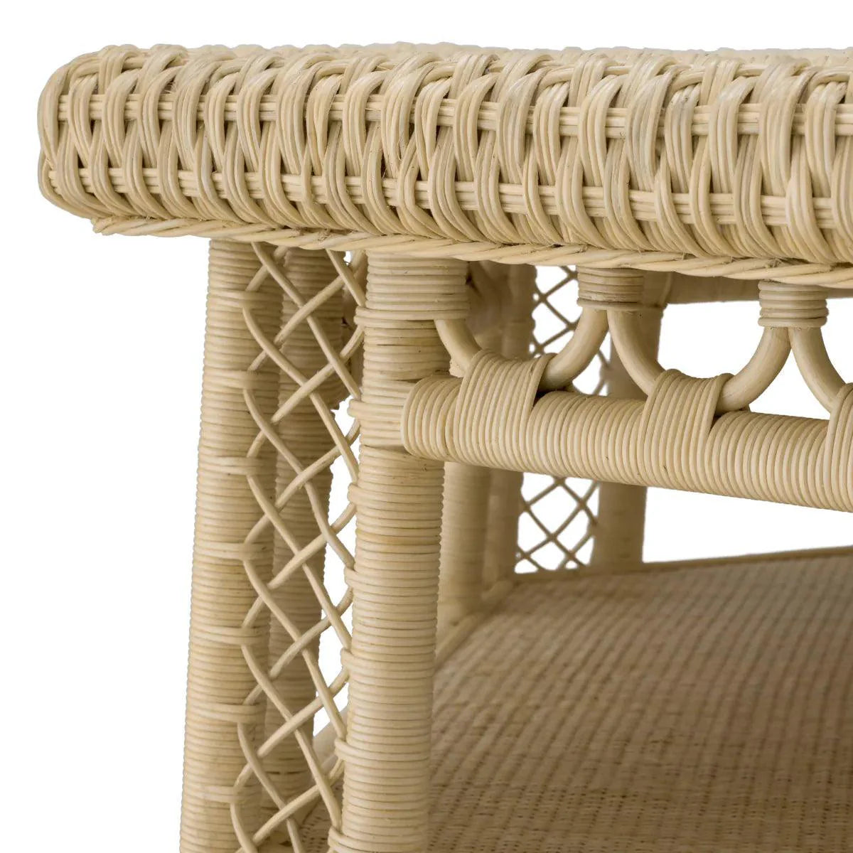 Saba rattan dohányzóasztal 120x105