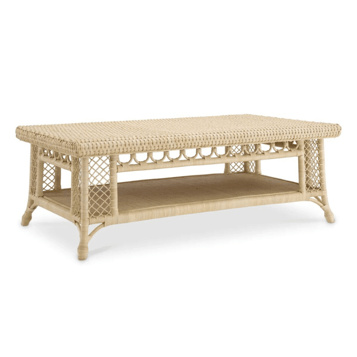 Saba rattan dohányzóasztal 140x79