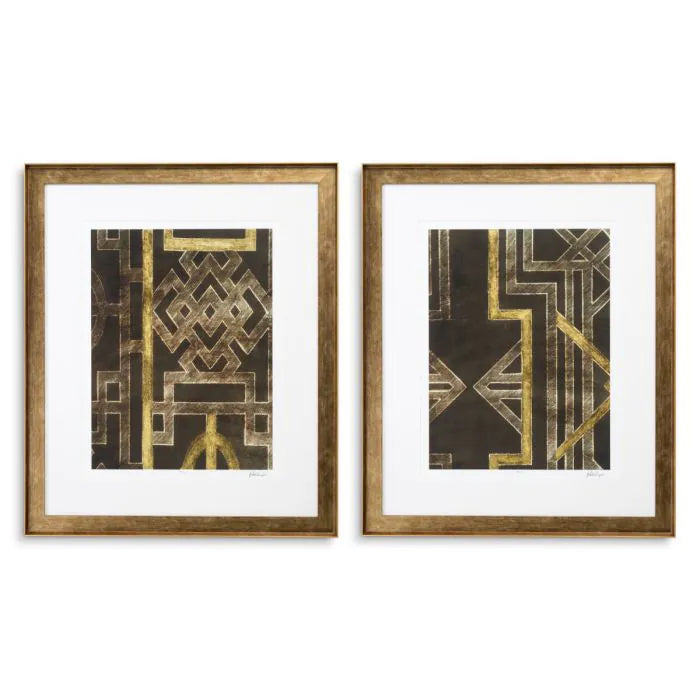 Trellis Pattern I dizájn falikép szett