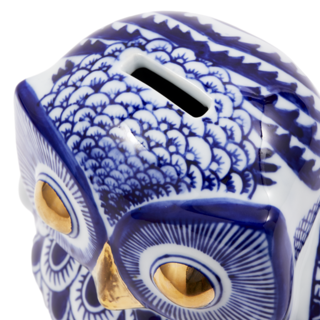 Owl porcelán persely