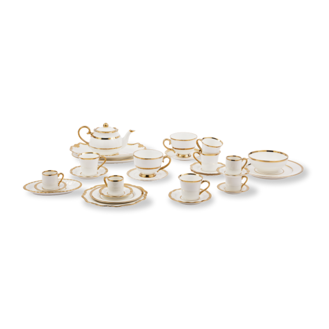 Golden Finds porcelán eszpresszó csésze szett