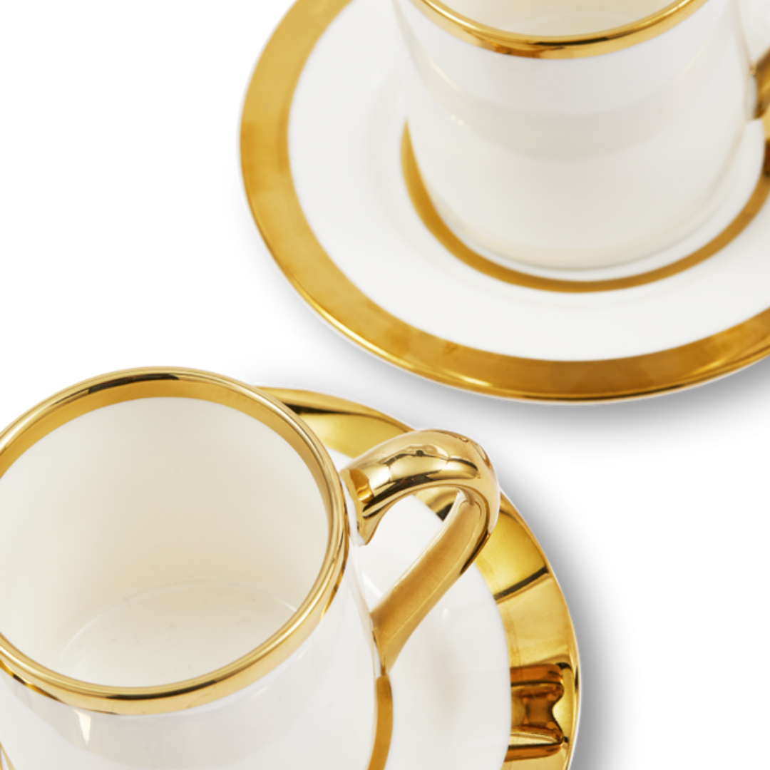 Golden Finds porcelán eszpresszó csésze szett