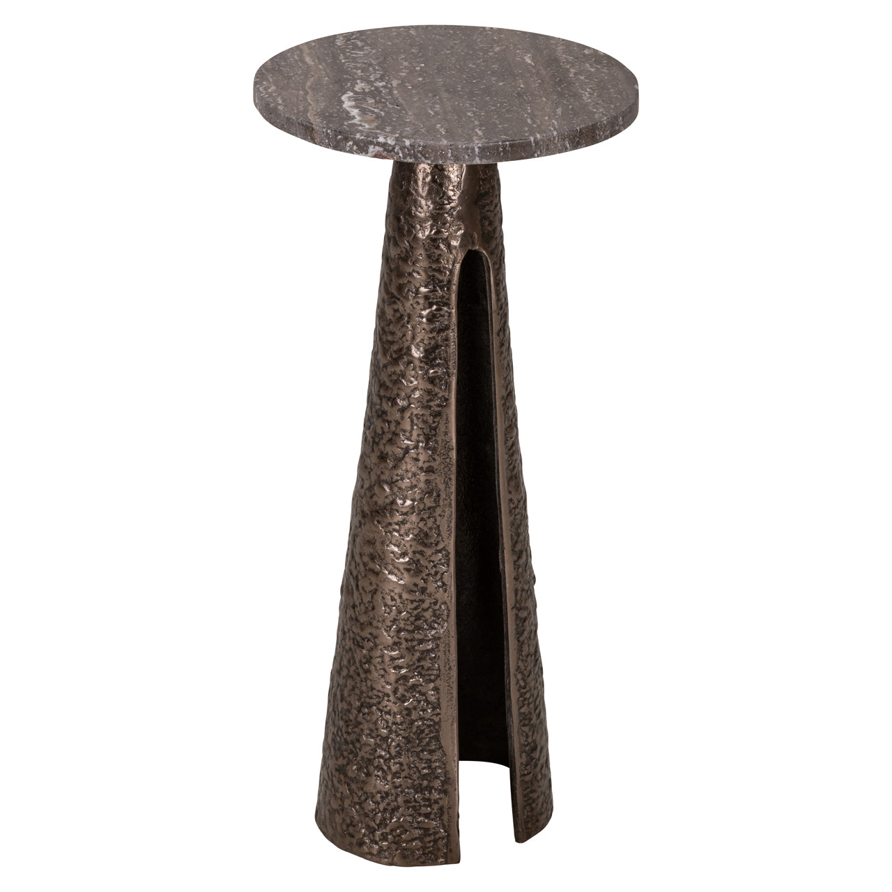 Eldora lerakóasztal – Bronz felület, 25 cm átmérő