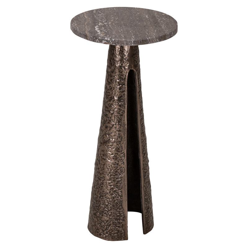Eldora lerakóasztal – Bronz felület, 25 cm átmérő