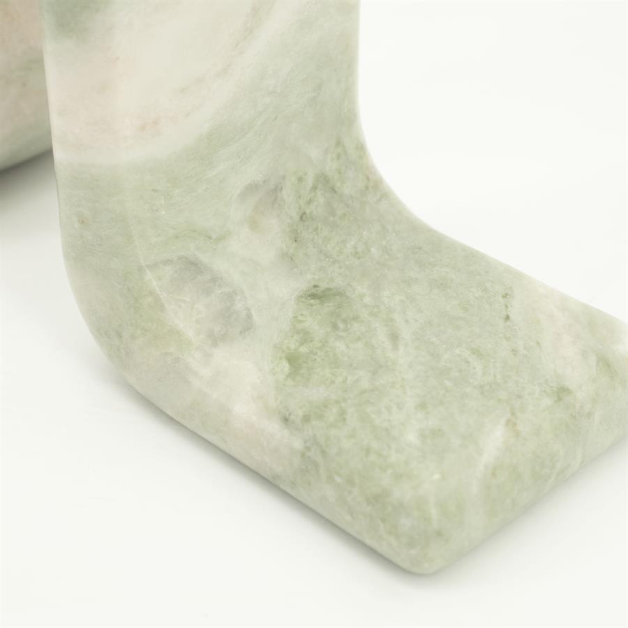 Verde márvány könyvtámasz szett