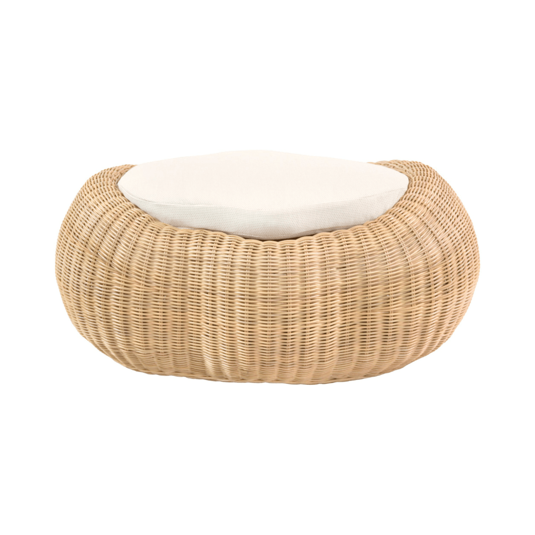 Cloud rattan puff