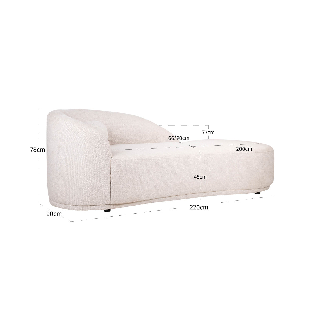 Emma kanapé – Organikus formavilágú chaise longue