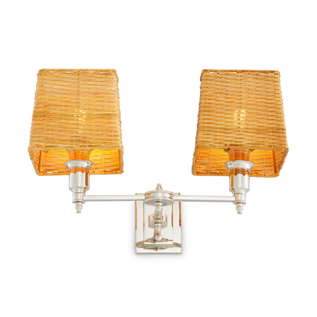 Lexington Double rattan falilámpa