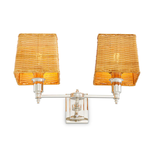 Lexington Double rattan falilámpa
