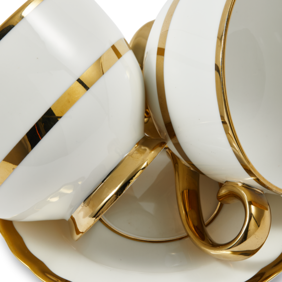 Golden Finds porcelán teás csésze szett