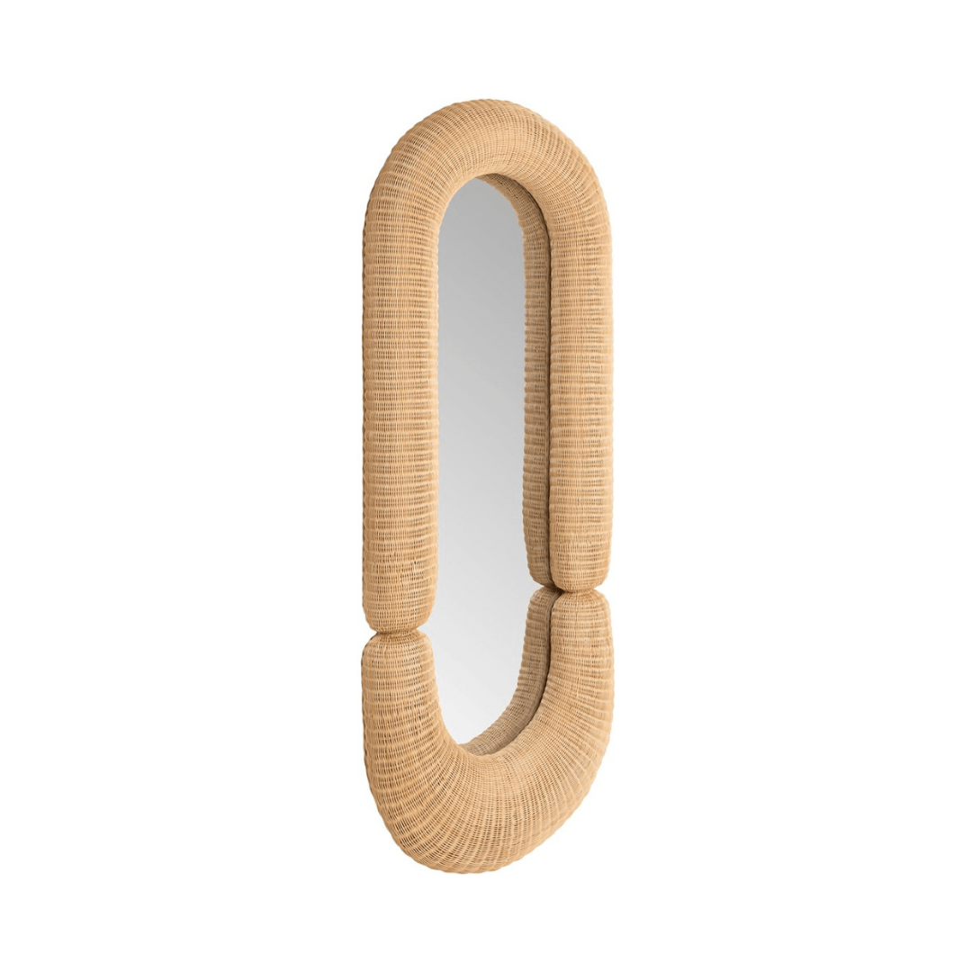 Loop rattan tükör 220