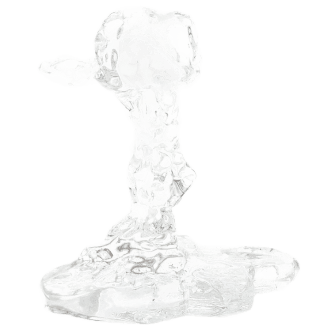 Drip üveg gyertyatartó 14cm