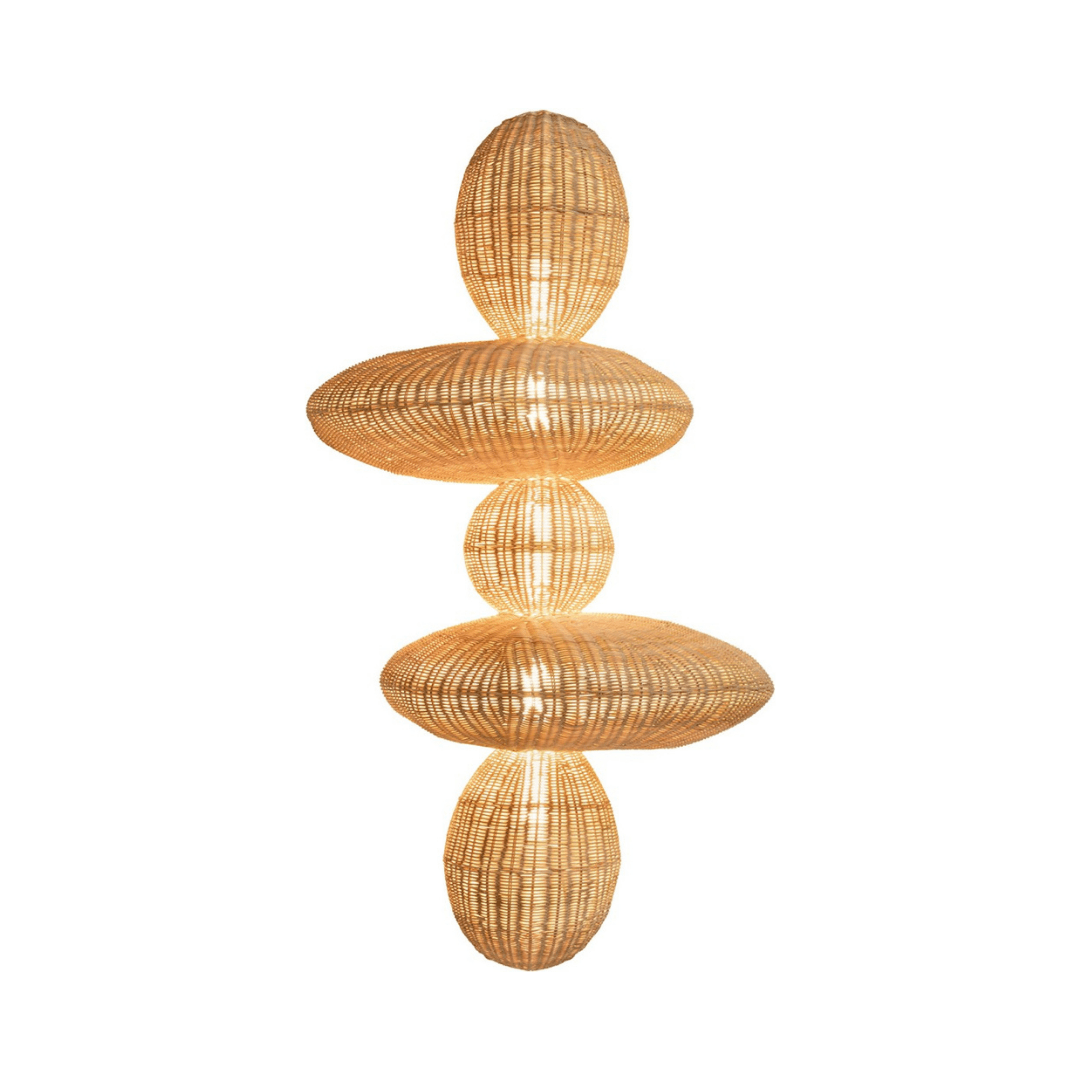 Bubbles rattan falilámpa 80x33