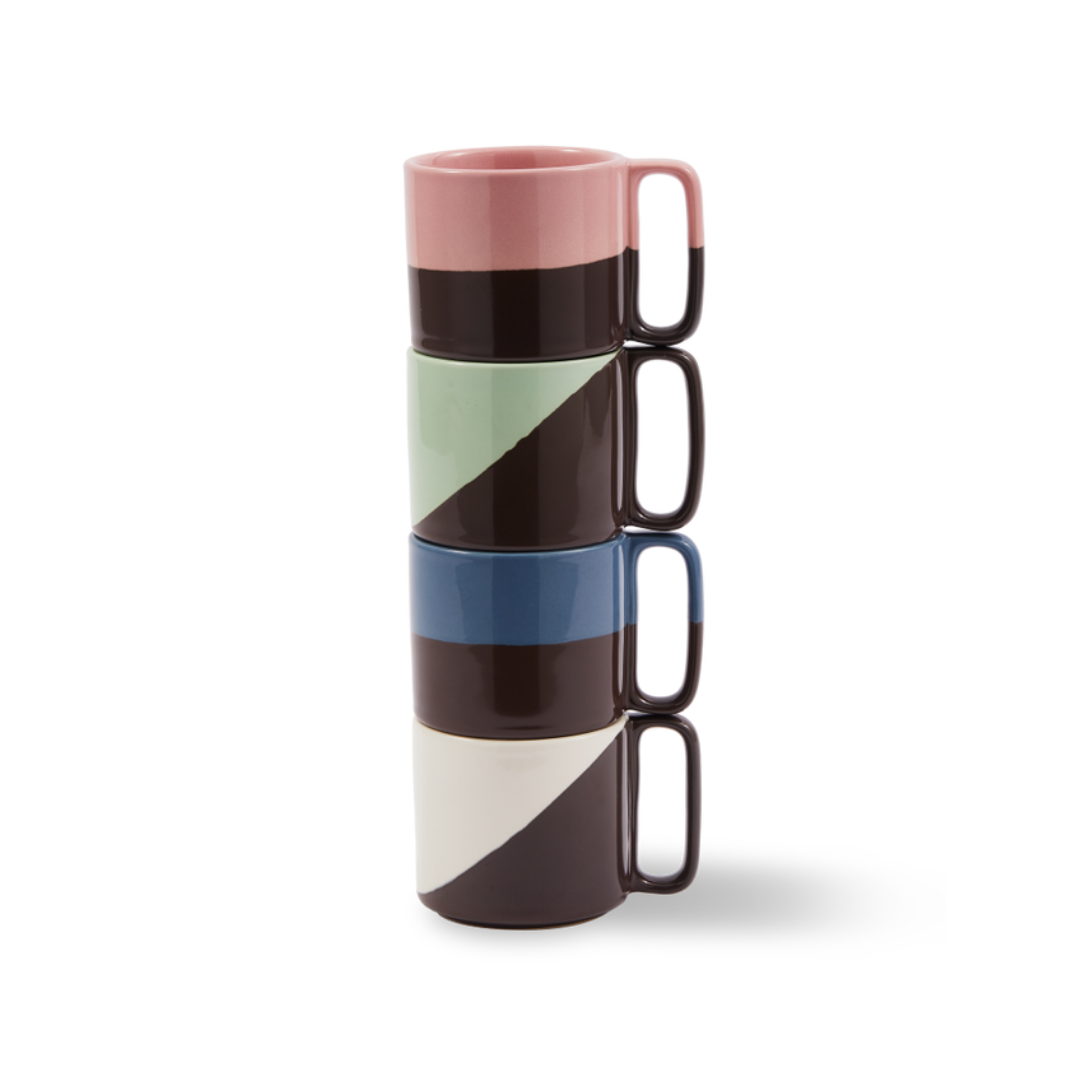 Stacking porcelán bögre szettben