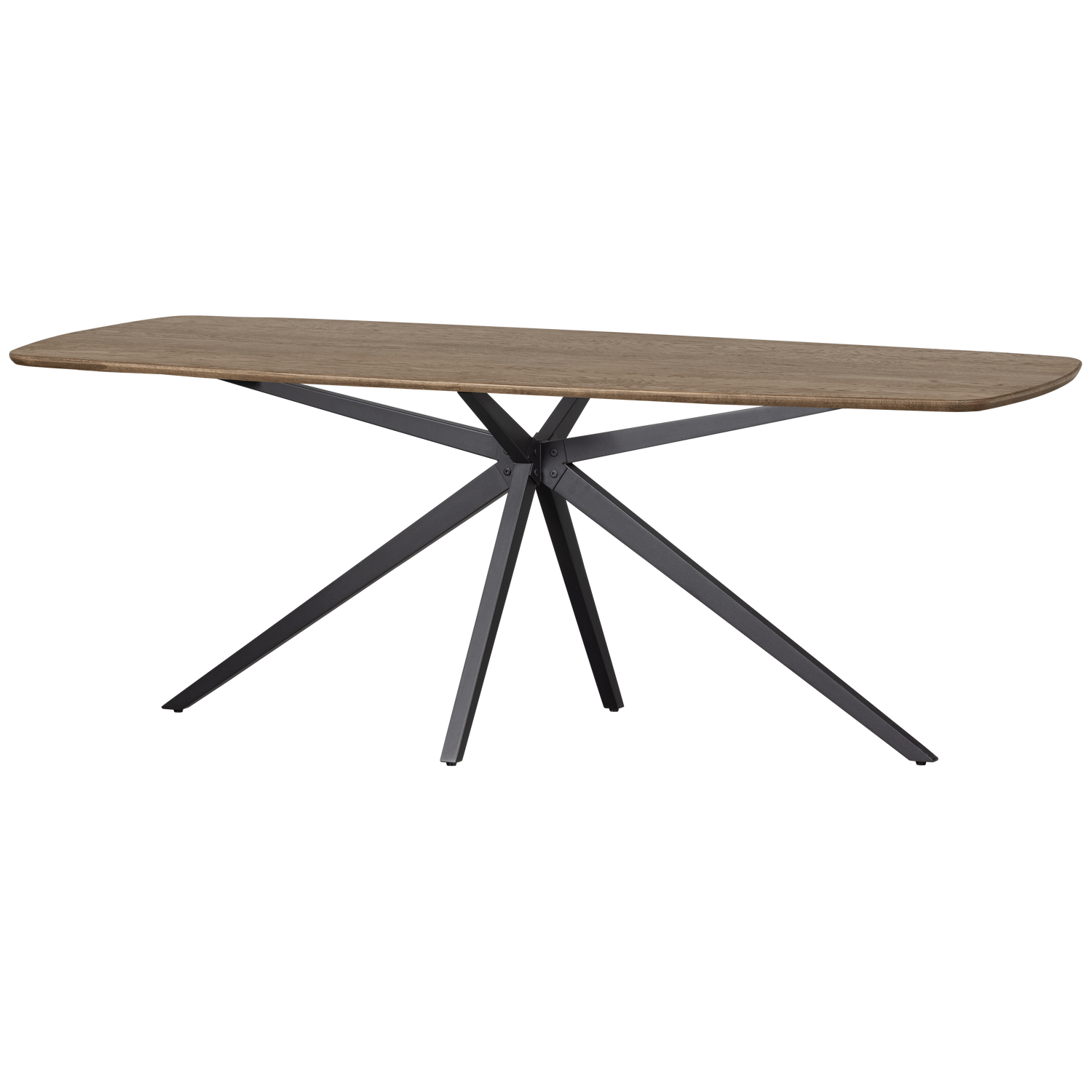 Tablo dán ovális étkezőasztal – Újrahasznosított tölgyfa és robusztus XL fém váz