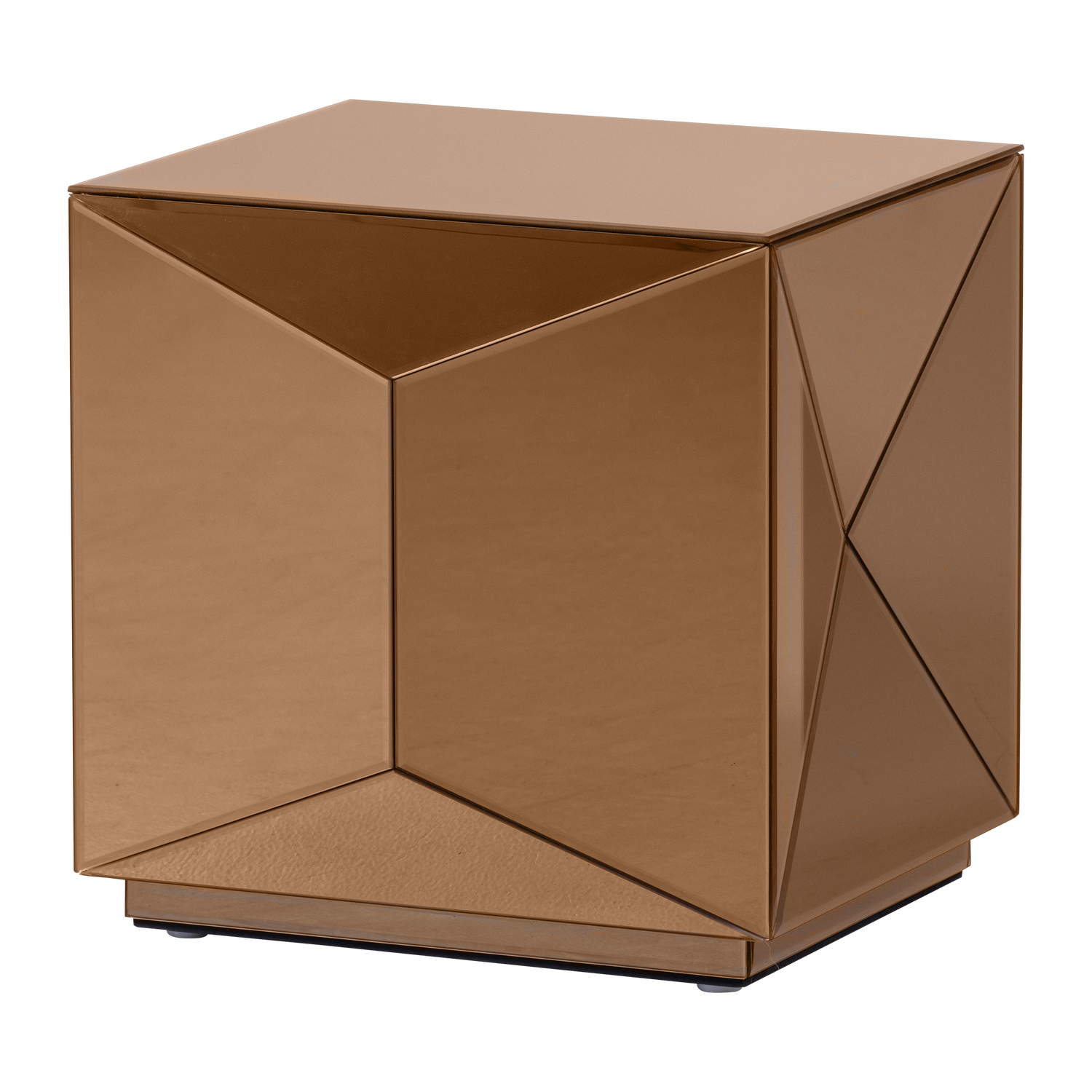 glintz lerakoasztal geometrikus design tukoruveg felulettel