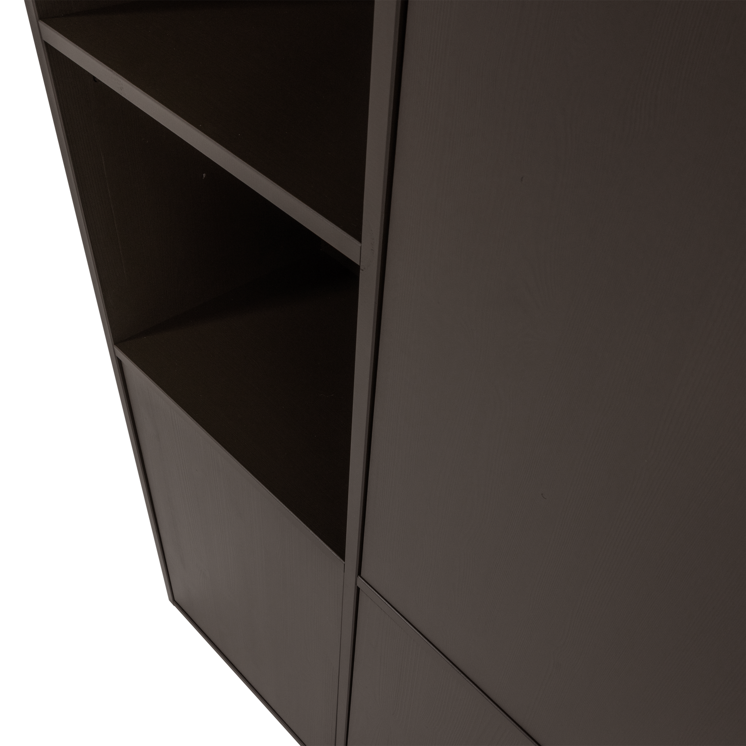 Meggy tárolószekrény (jobbos) – Csiszolt fenyőfa, 108 cm