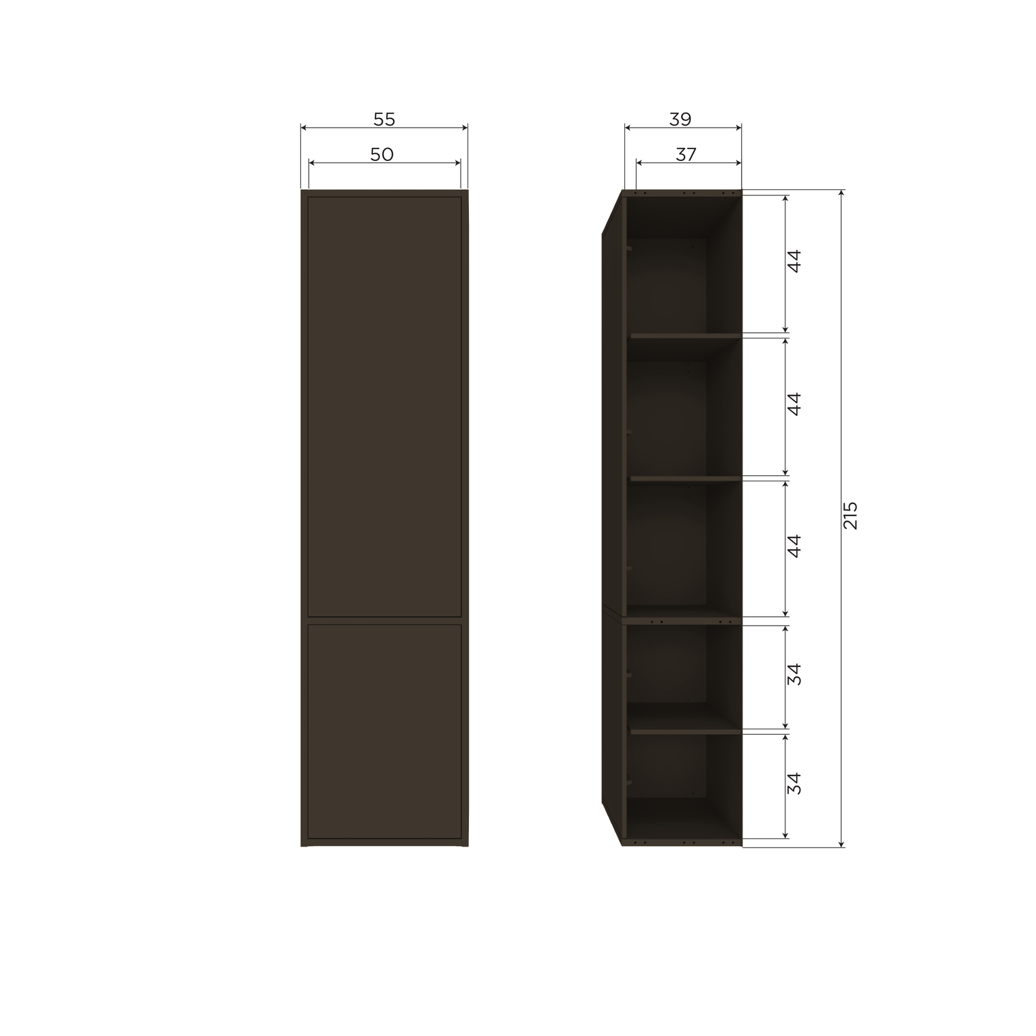 meggy keskeny taroloszekreny kozepbarna fenyo 215 cm