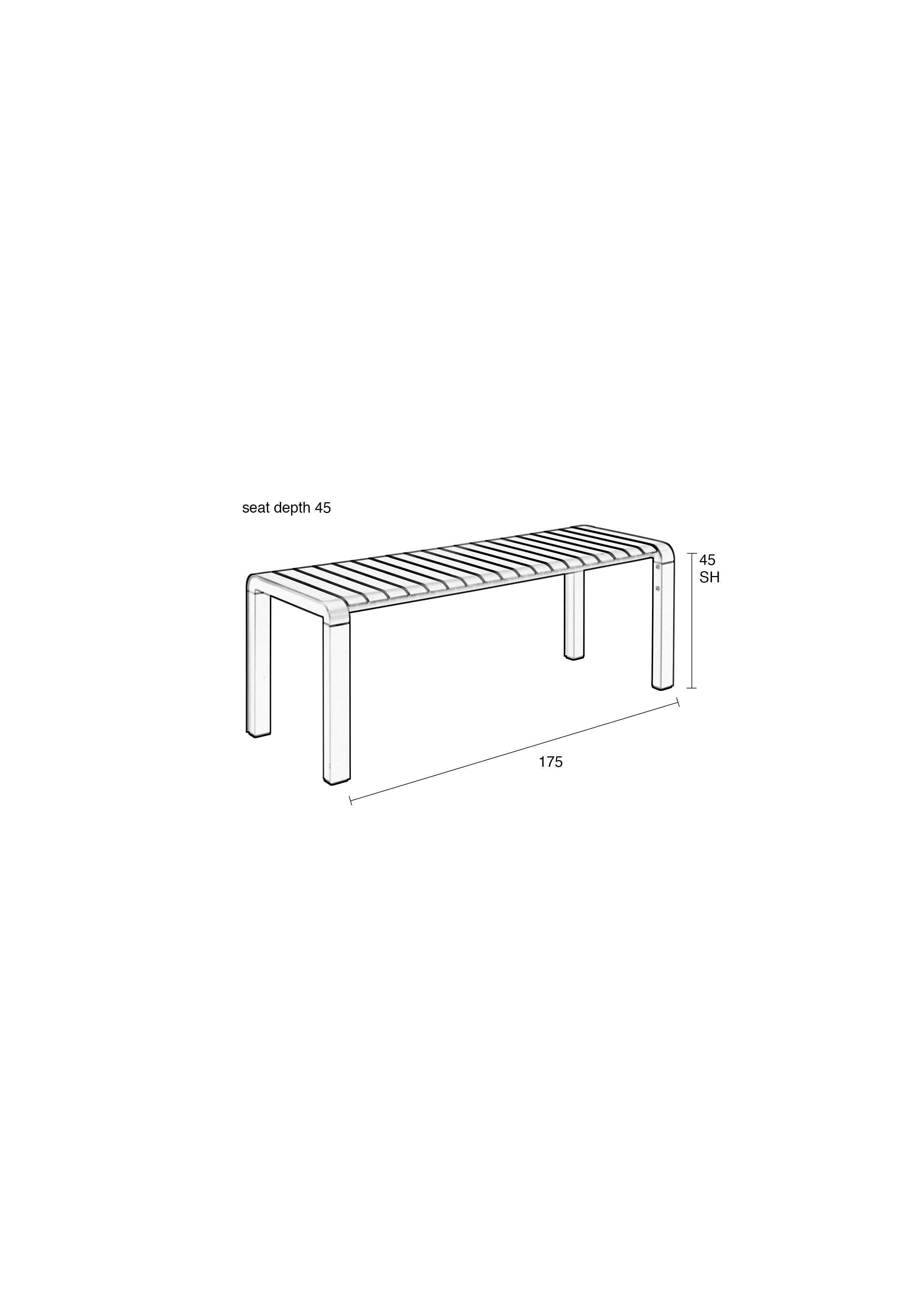 Vondel fém kerti pad 175x45