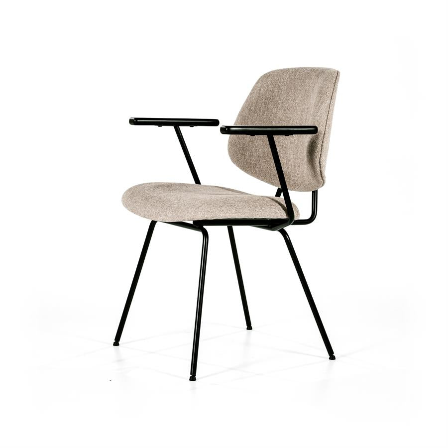 Chair Lynn with armrest - beige fletcher