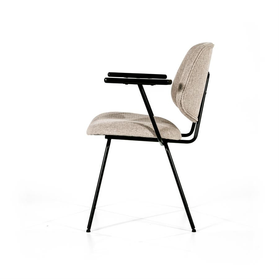 Chair Lynn with armrest - beige fletcher