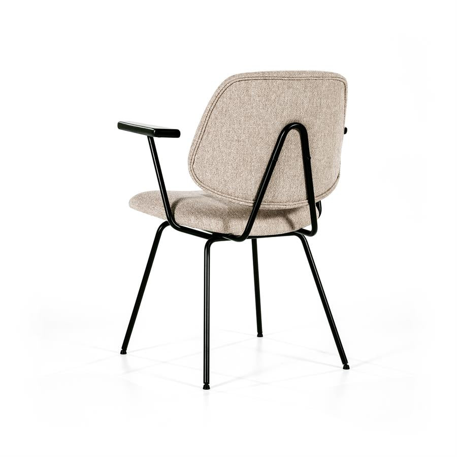 Chair Lynn with armrest - beige fletcher
