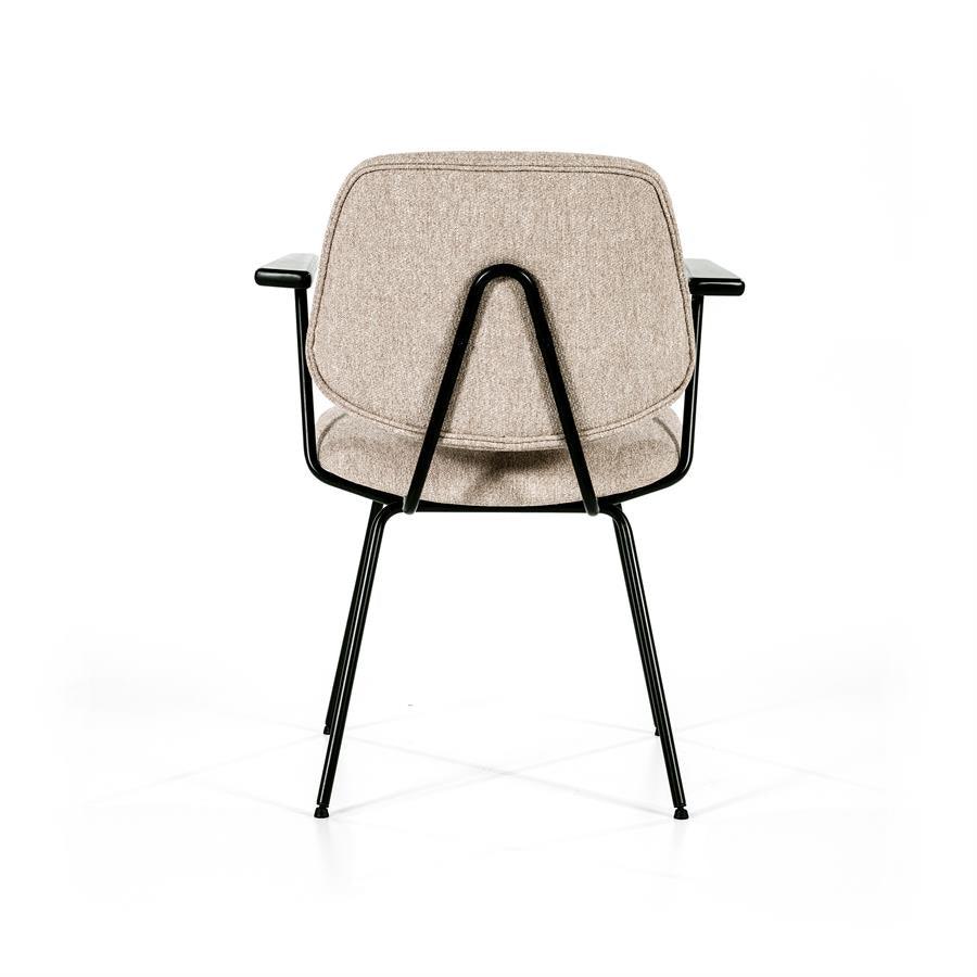 Chair Lynn with armrest - beige fletcher