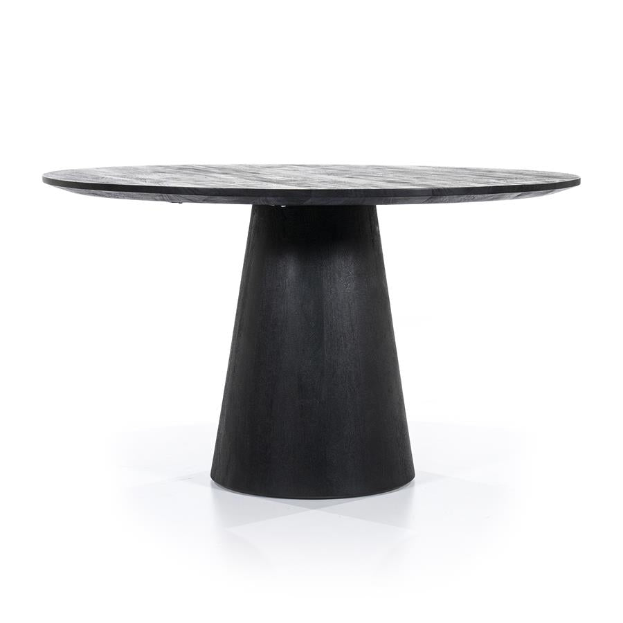 Dining table Aron round 130x76 - black