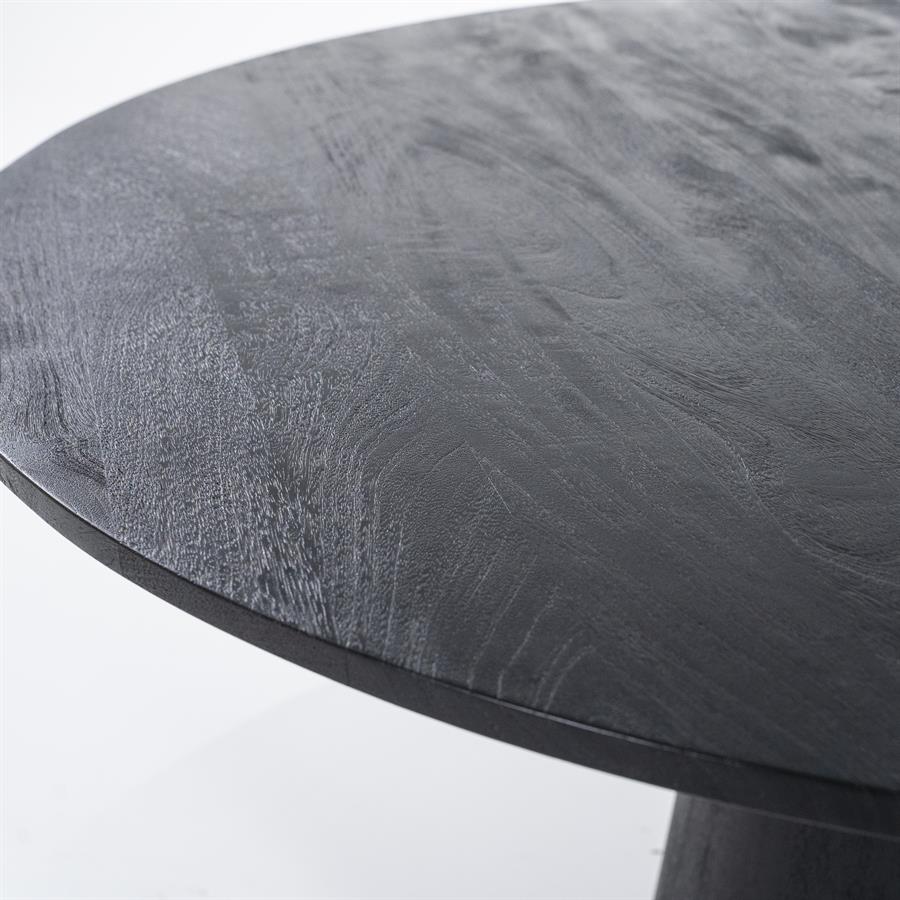 Dining table Aron round 130x76 - black