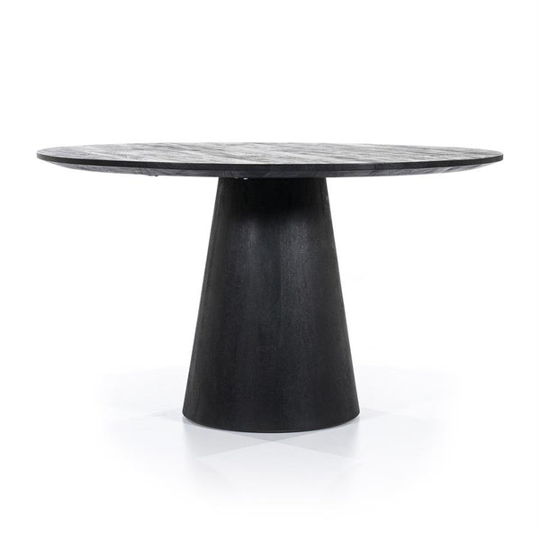 Dining table Aron round 130x76 - black