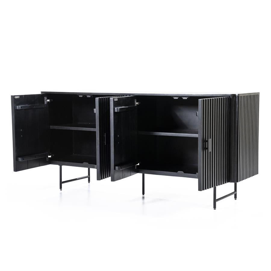 Sideboard Remi 4drs - black