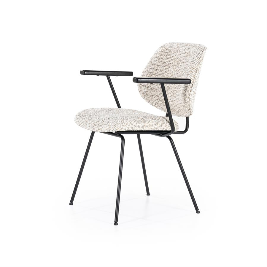 Chair Jon with armrest - beige Maywood