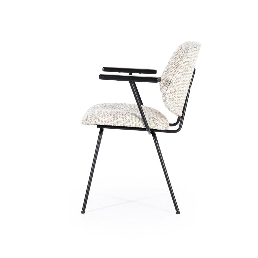Chair Jon with armrest - beige Maywood