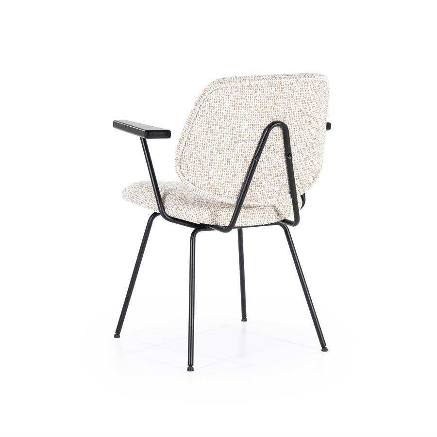 Chair Jon with armrest - beige Maywood