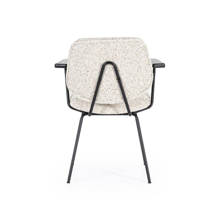 Chair Jon with armrest - beige Maywood