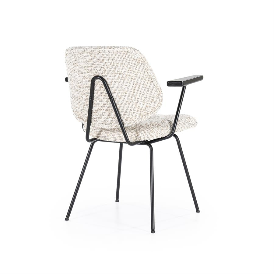 Chair Jon with armrest - beige Maywood