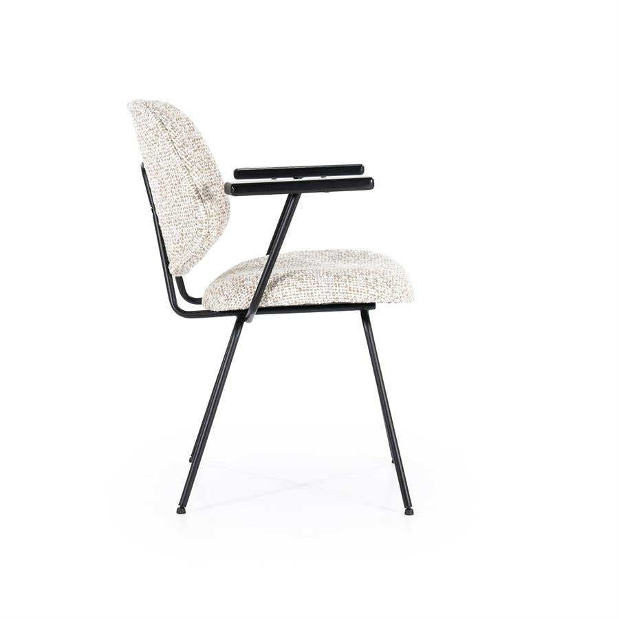 Chair Jon with armrest - beige Maywood