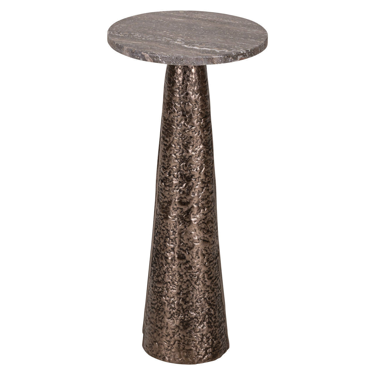 Eldora lerakóasztal – Bronz felület, 25 cm átmérő