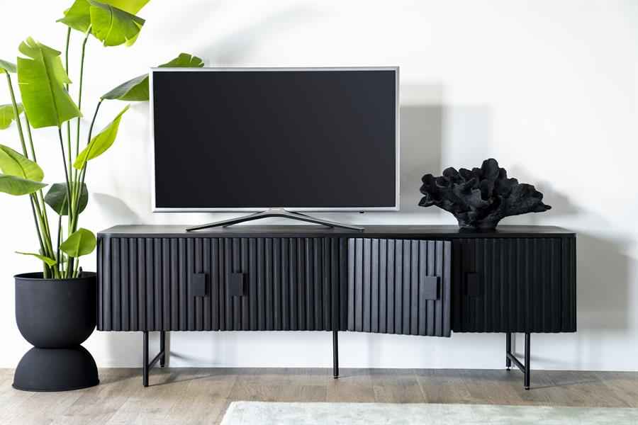 TV Cabinet Remi 4drs - black