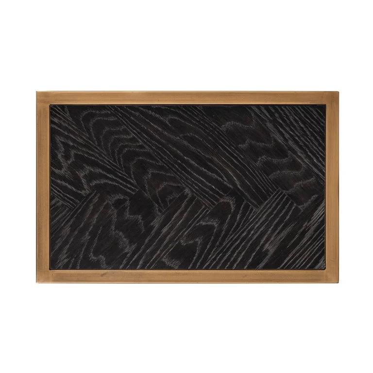Blackbone fa lerakóasztal bronz lábbal - Dutch Home