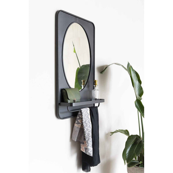 Pascal fém tükör polccal kicsi
