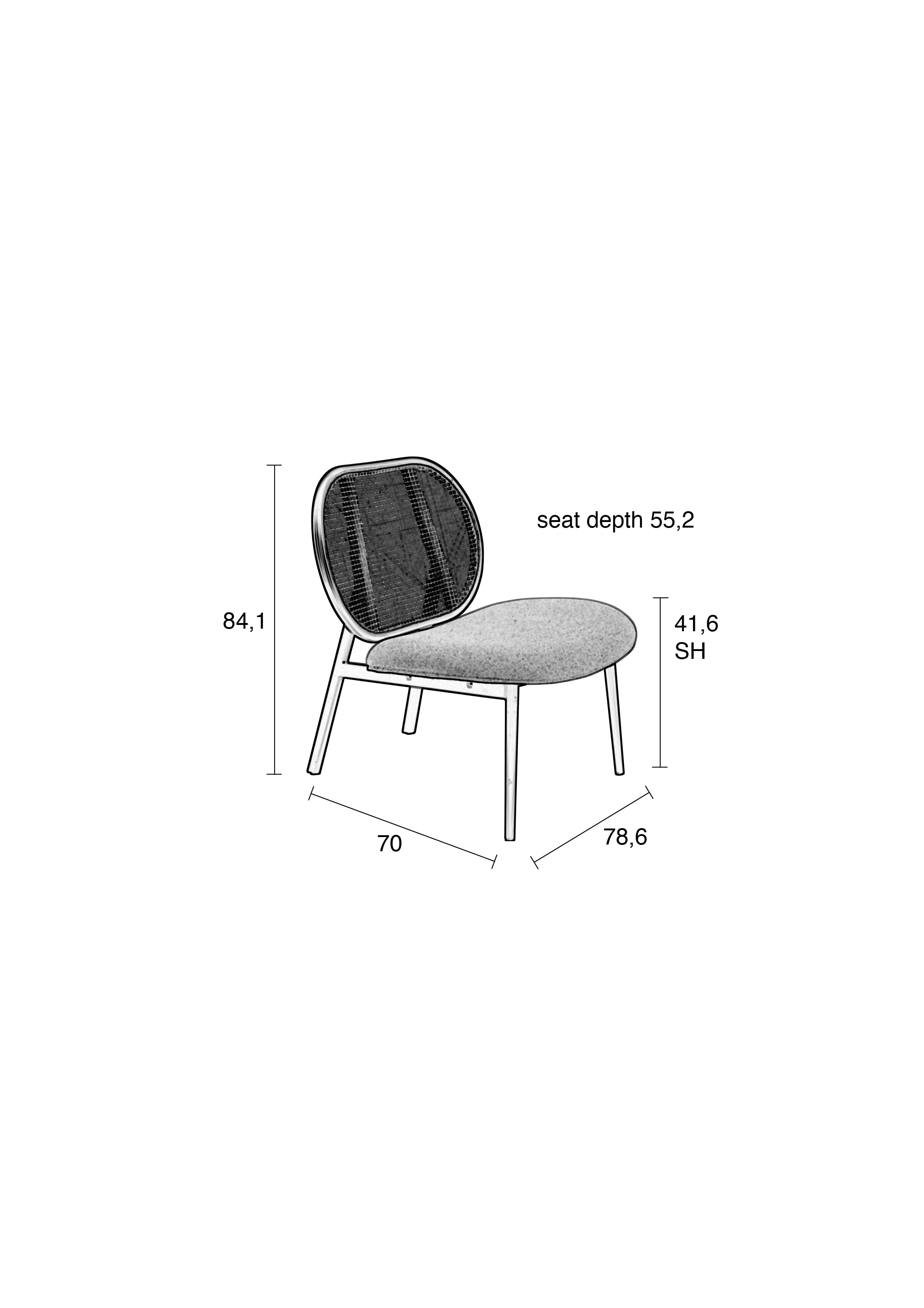 Spike rattan fotel
