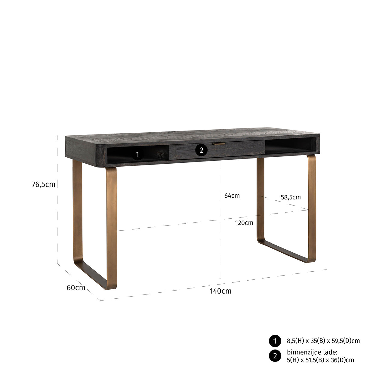 blackbone brass iroasztal fekete tolgy es sargarez elegancia